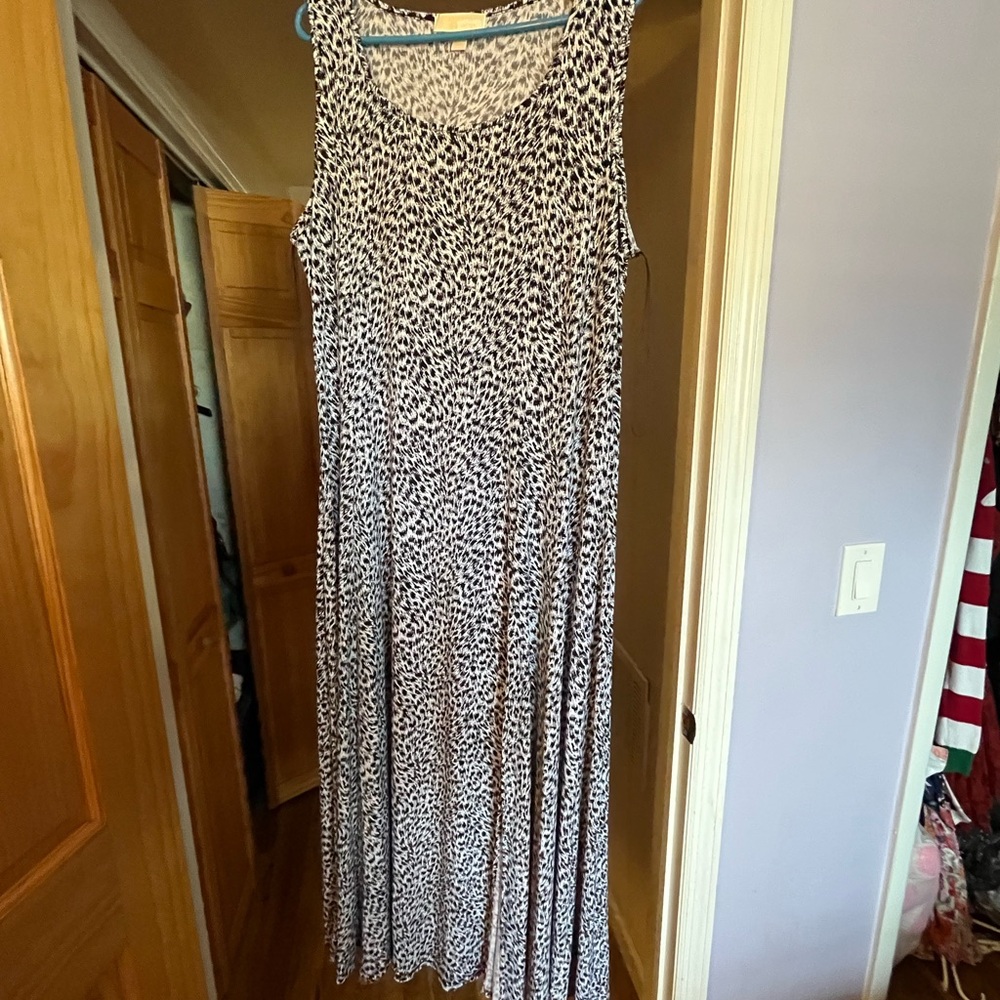 Michael Kors Tan Sleeveless Scoop Neck Maxi Sundress